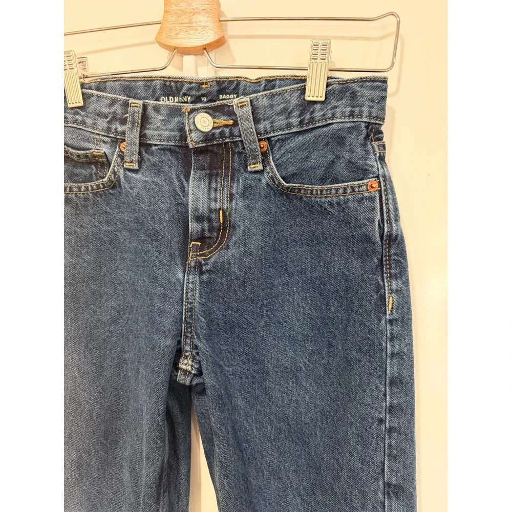 Old Navy Baggy Jeans Size 10 Dark Wash Built-In Tough Denim Pants